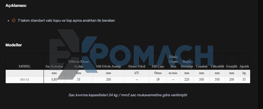 BM Manuel Döküm Kordon Makinesi