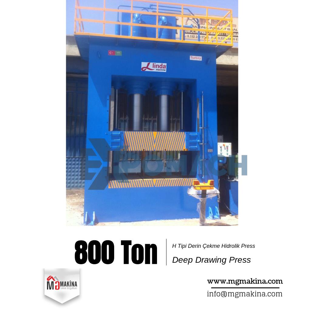 800 Ton H Tipi Derin Çekme Hidrolik Press Linda Machine Marka - Deep Drawing Press