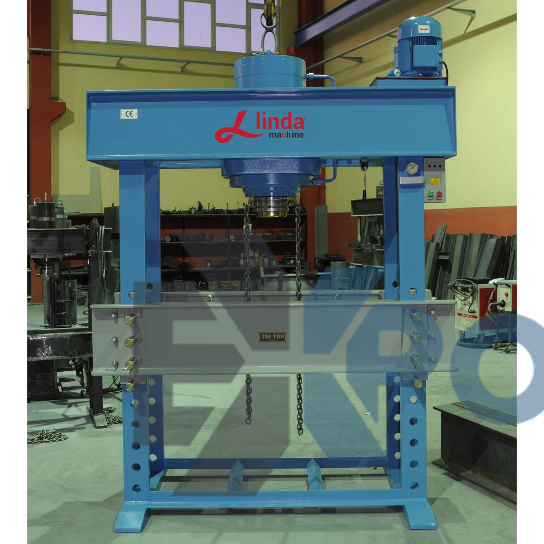 250 Ton Arm Motorized Hydraulic Workshop Press - Hydraulic Workshop Press
