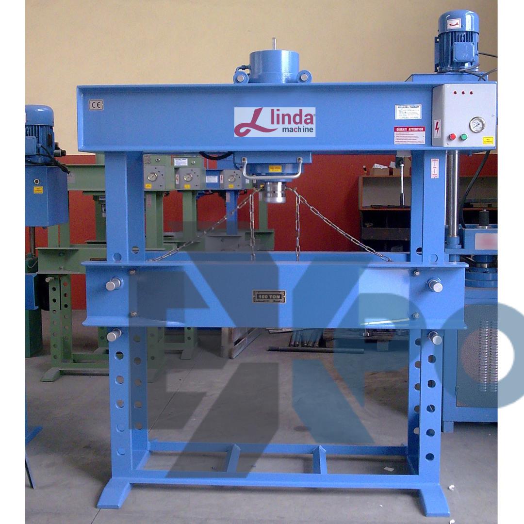 100 Ton Arm Motorized Traveling Head Hydraulic Workshop Press - Hydraulic Workshop Press