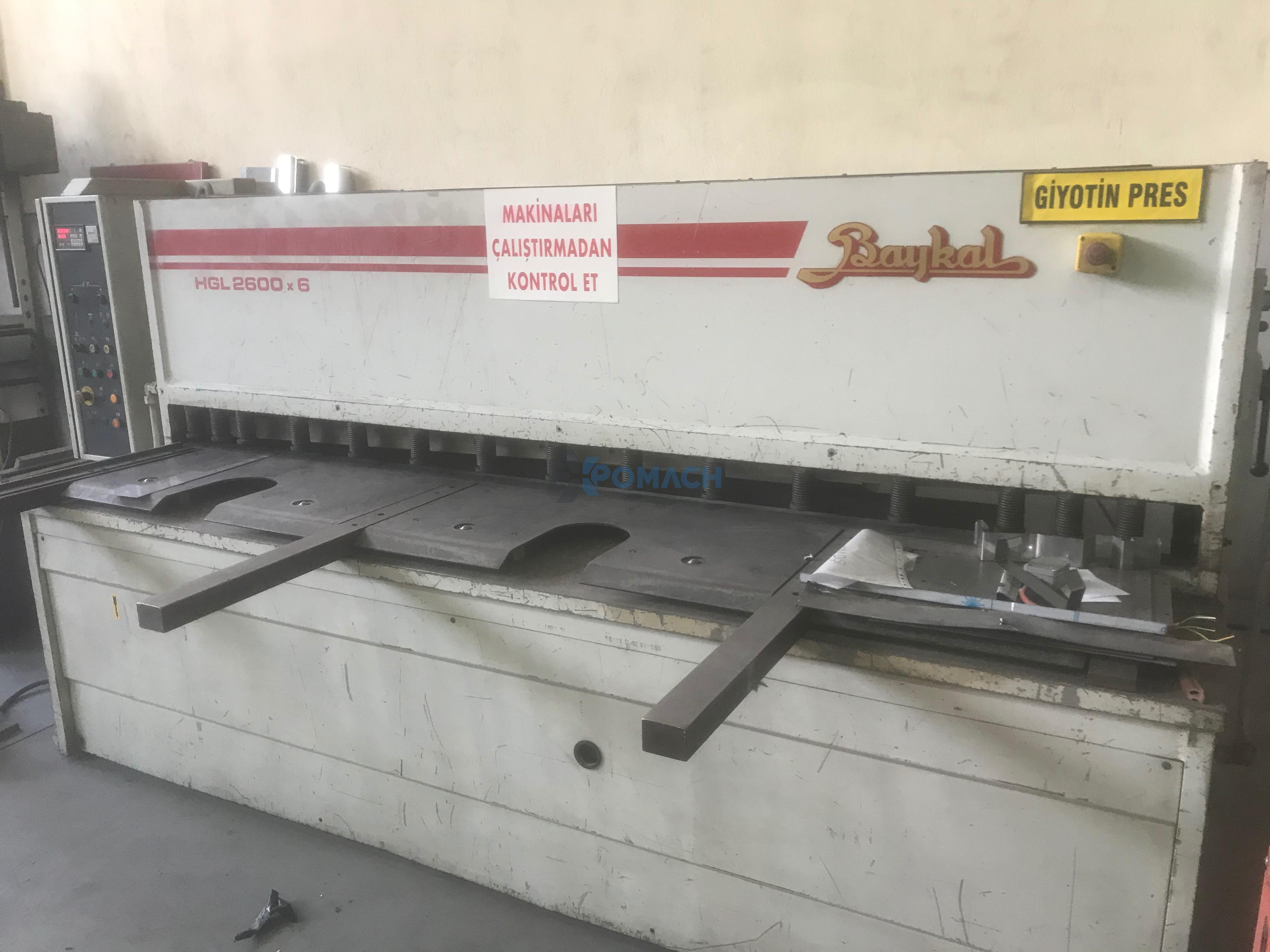 Baykal 2600x90 Press Brake-Shearing Set