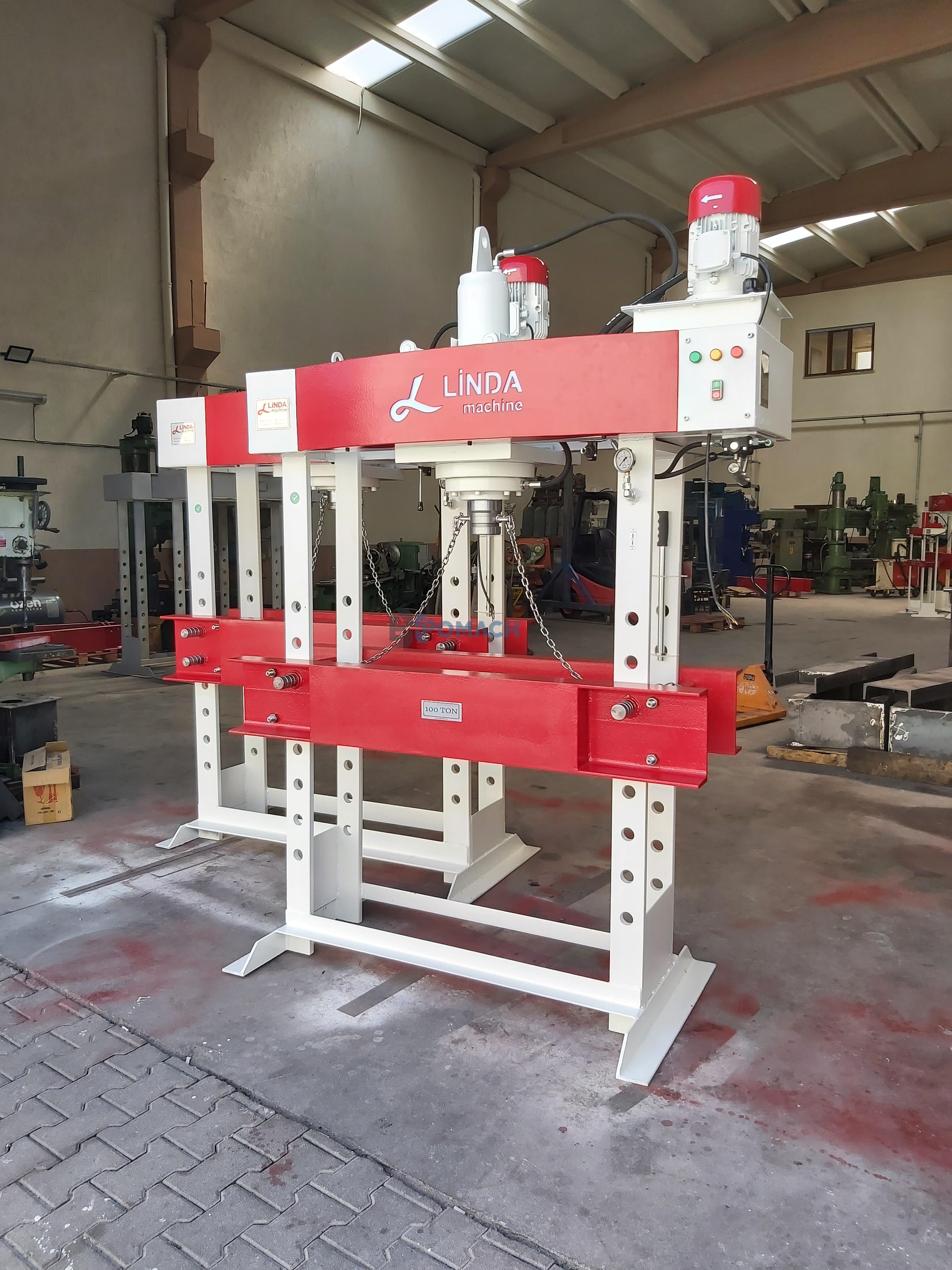 100 TO MOTORIZED HYDRAULIC WORKSHOP PRESS