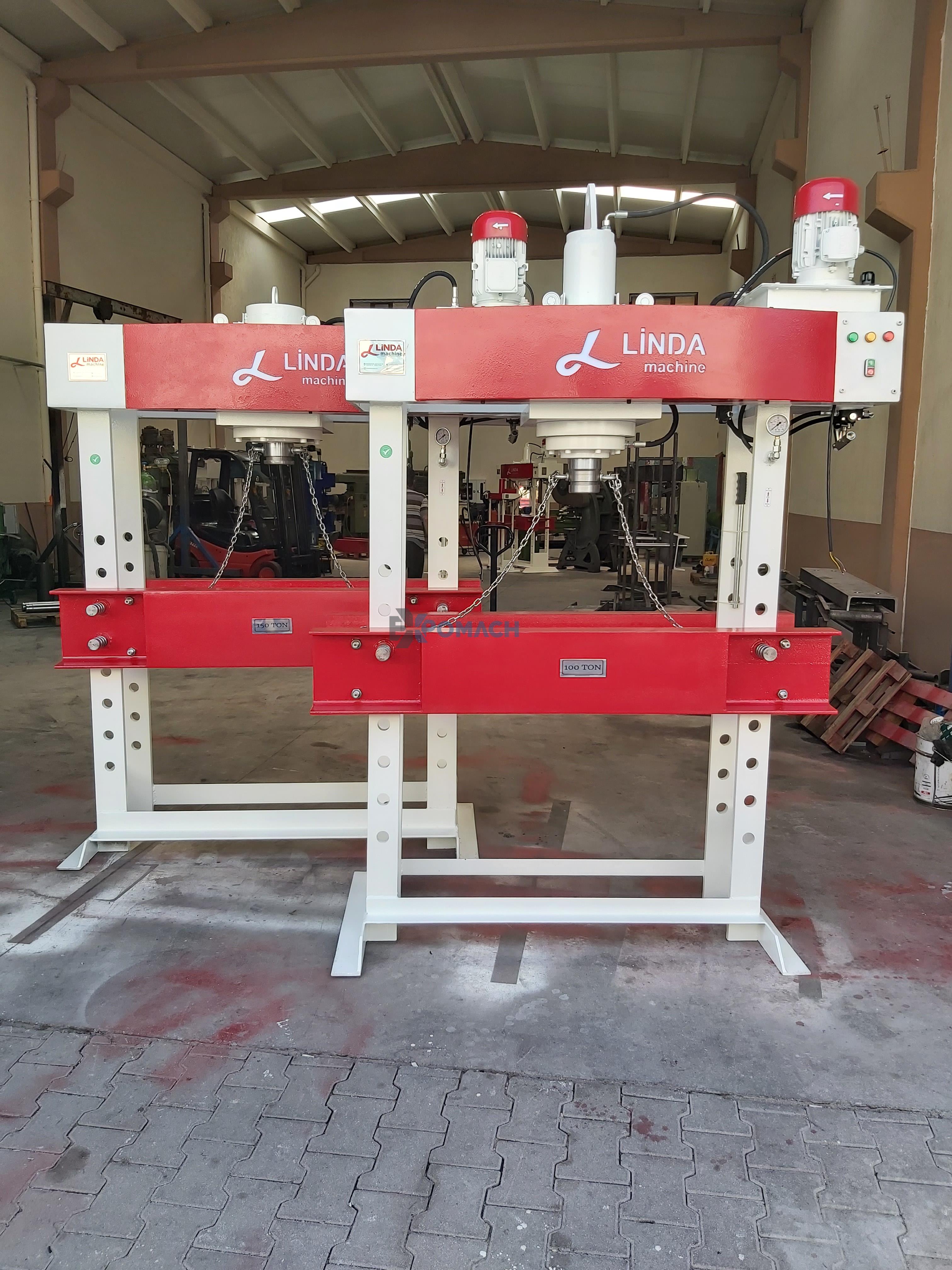 100 TO MOTORIZED HYDRAULIC WORKSHOP PRESS