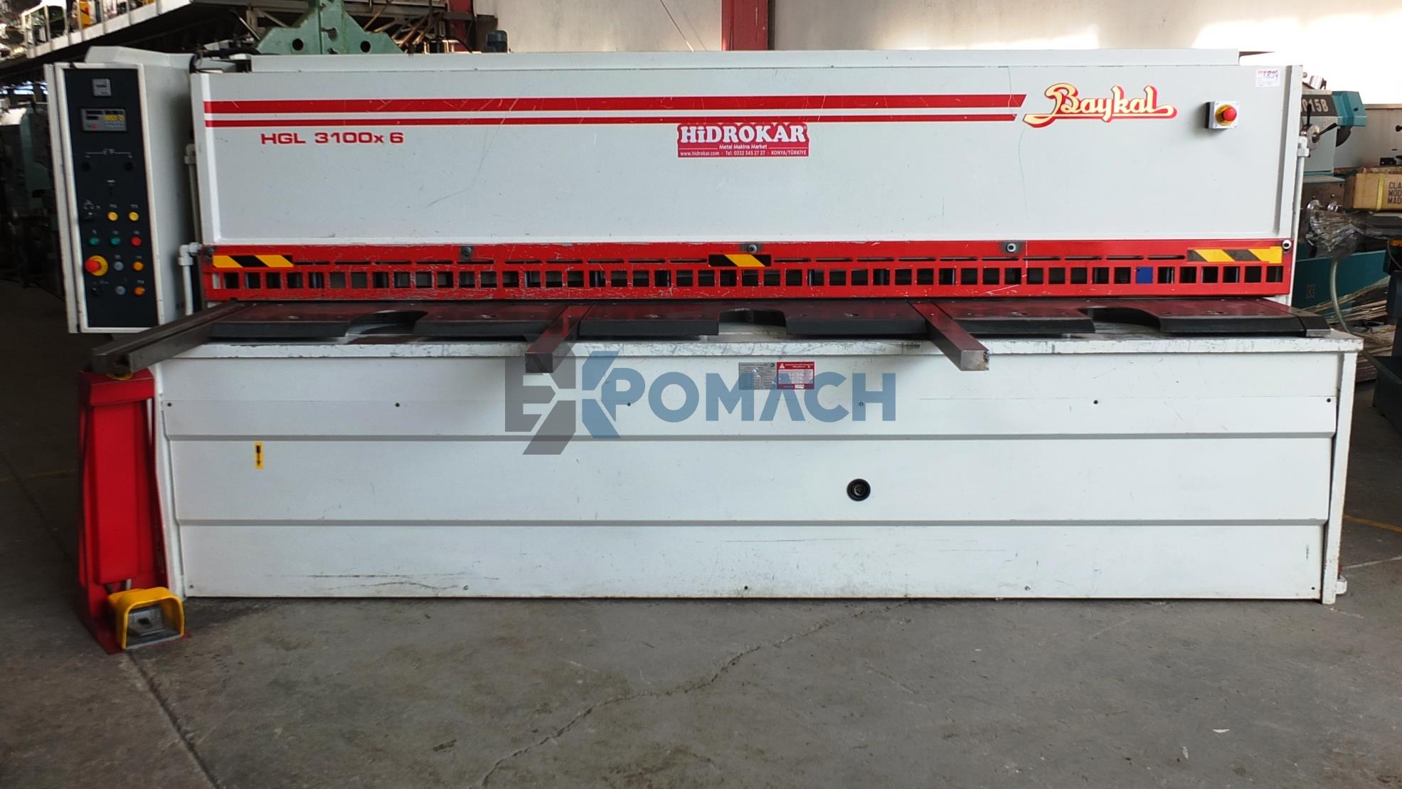 BAYKAL HGL 3100 X 6 HYDRAULIC GUILLOTINE SHEAR