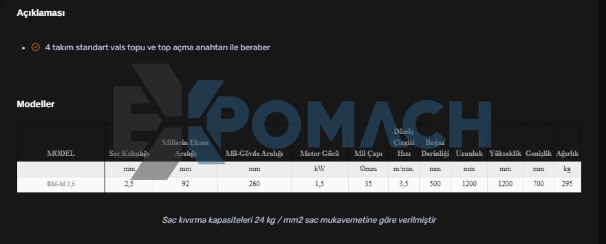 BM-M 2,5 Motorlu Kordon Makinesi