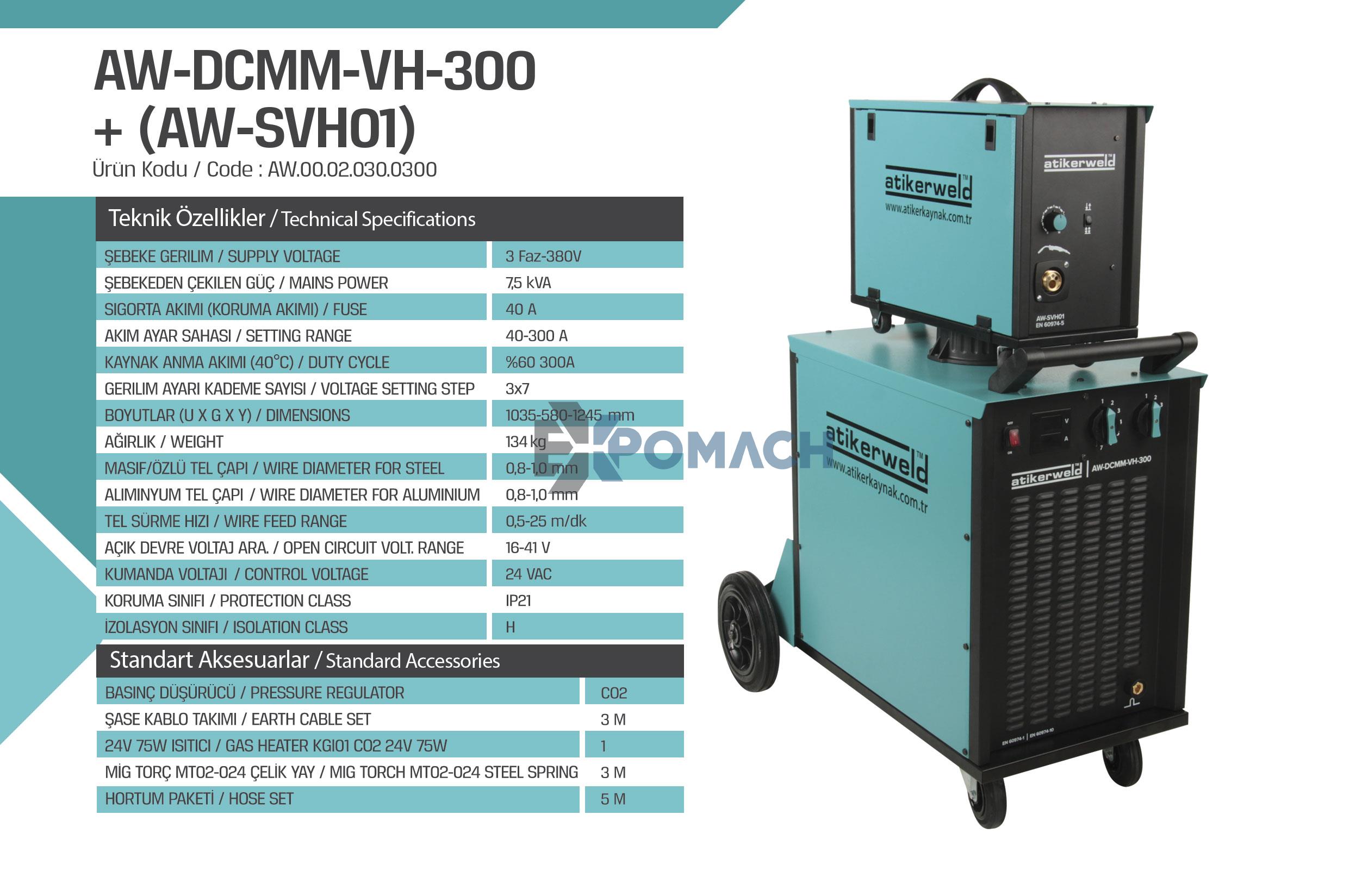 300 Ampere Mig Mag Gas Welding Machine with Bag - Welding