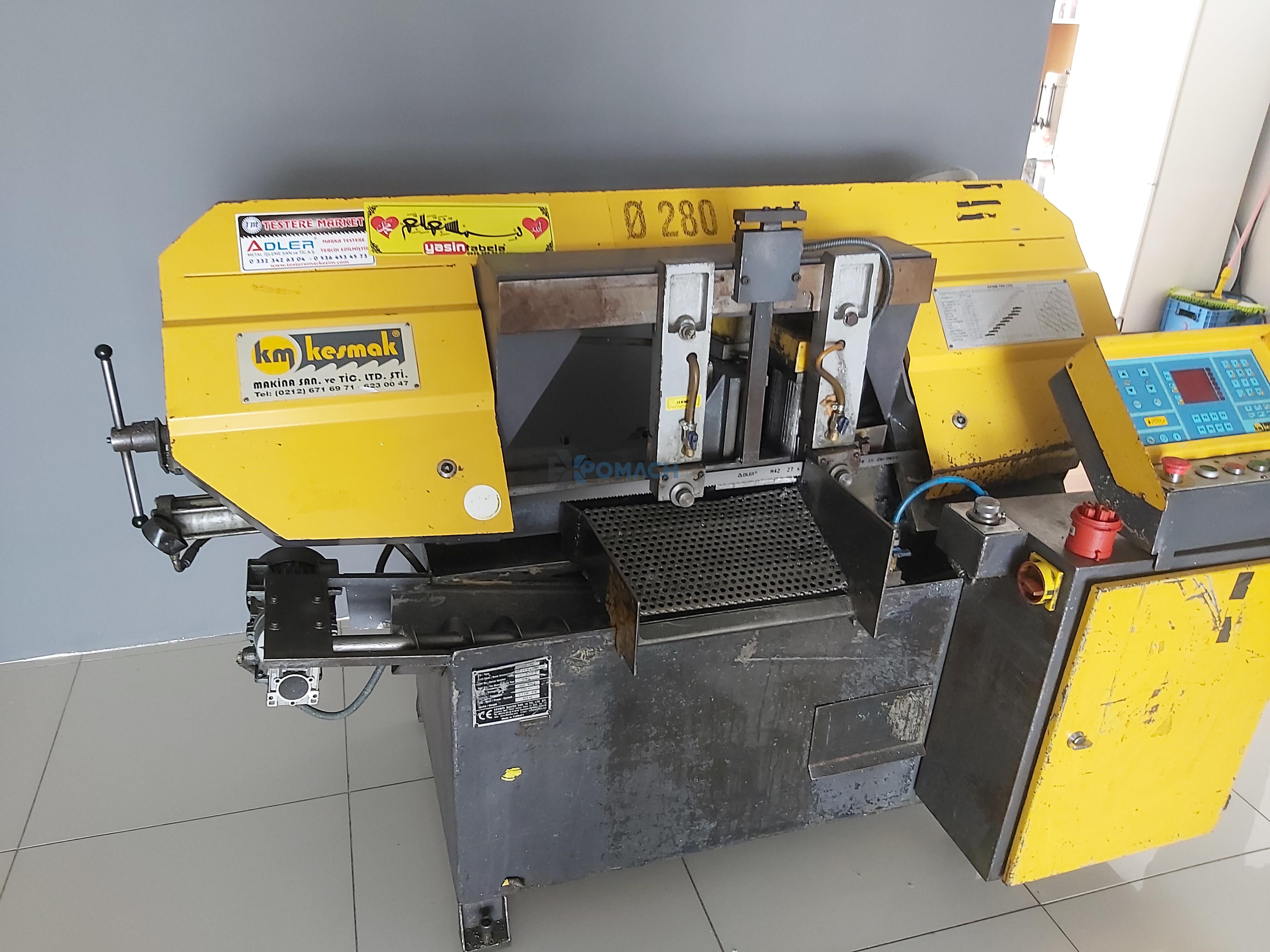 280mm Tam Otomatik Hidrolik Sıkma Elektronik 2007 Model Kesmak Şerit Testere