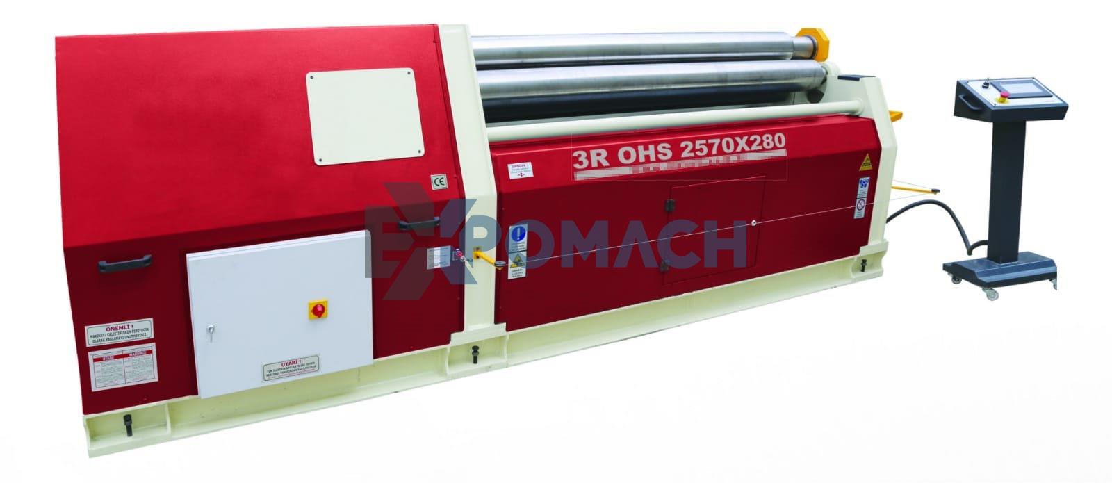 2570 x 280 x 3 Rolls Hydraulic Plate Bending Machine