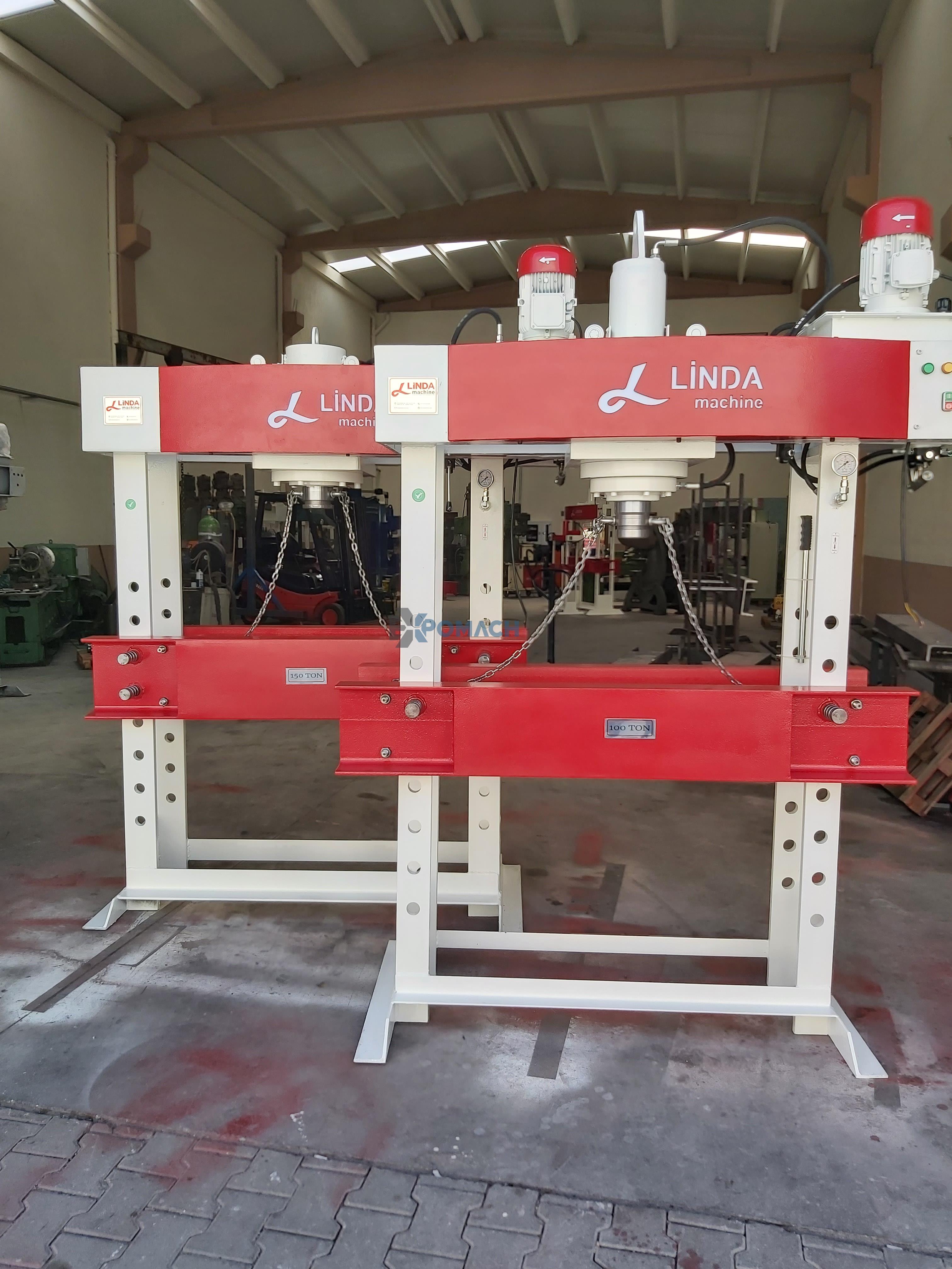 100 TO MOTORIZED HYDRAULIC WORKSHOP PRESS