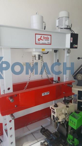 100 Ton Linda Machine Motorized Hydraulic Workshop Press - Hydraulic Workshop Press