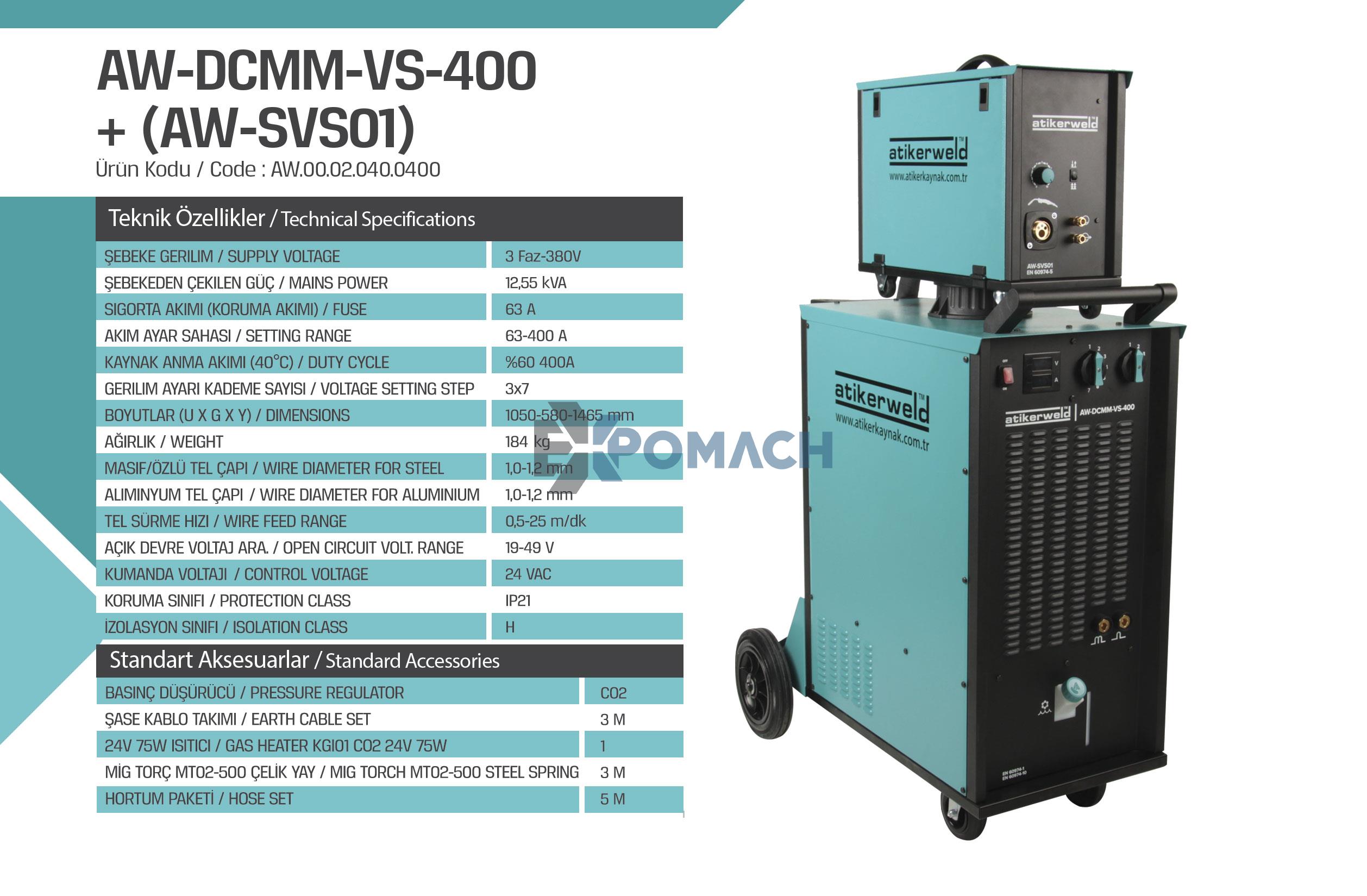 400 Amp Mıg Mag Gaz Altı Kaynak Makinesi- Welding