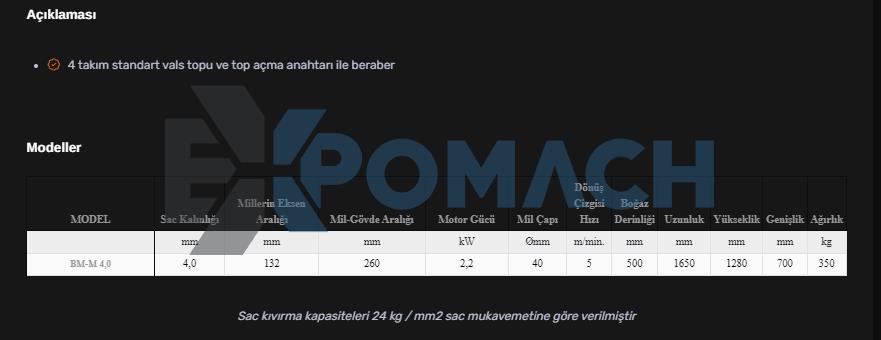 BM-M 4,0 Motorlu Kordon Makinesi