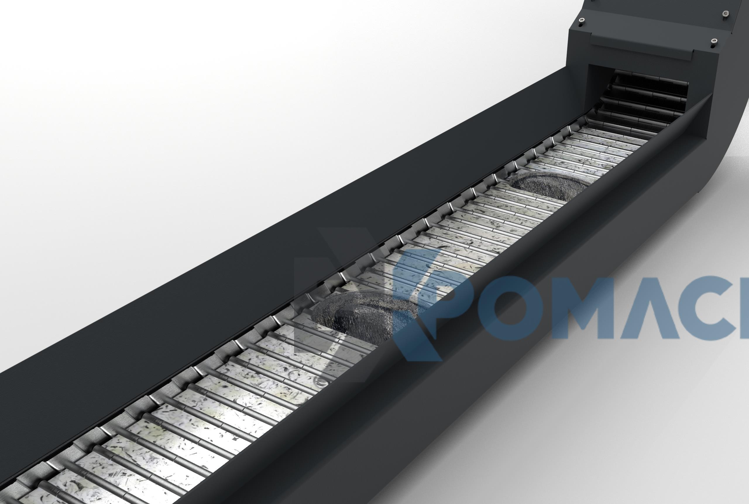 CNC TALAŞ KONVEYÖRÜ-TALAŞ KONVEYÖRÜ-MİLENYUM CONVEYOR-ÇELİK PALETLİ TALAŞ KONVEYÖRÜ-KABA TALAŞ