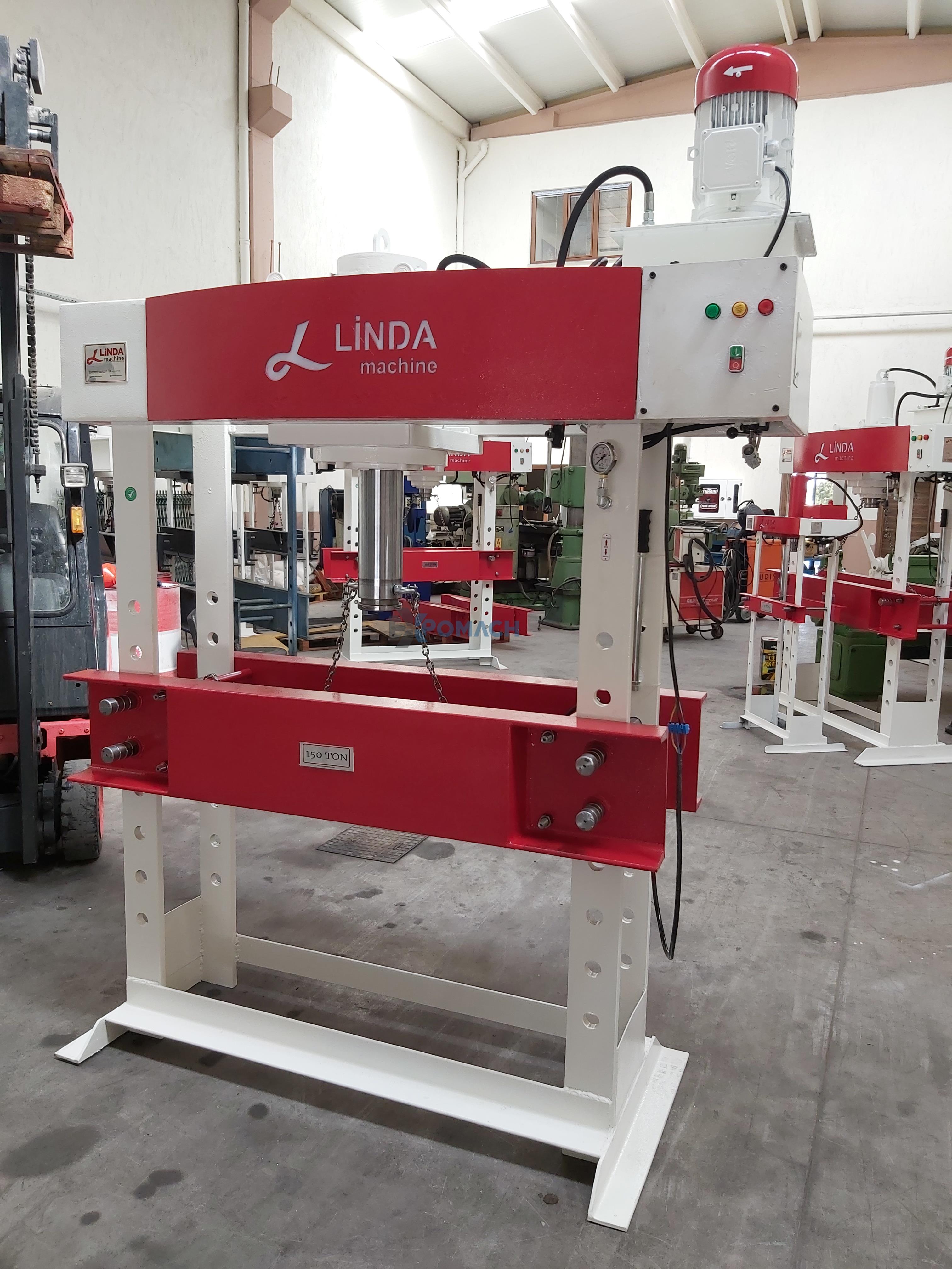 150 TON MOVING HEAD ARM MOTORIZED LINDA MACHİNE HYDRAULIC WORKSHOP PRESS