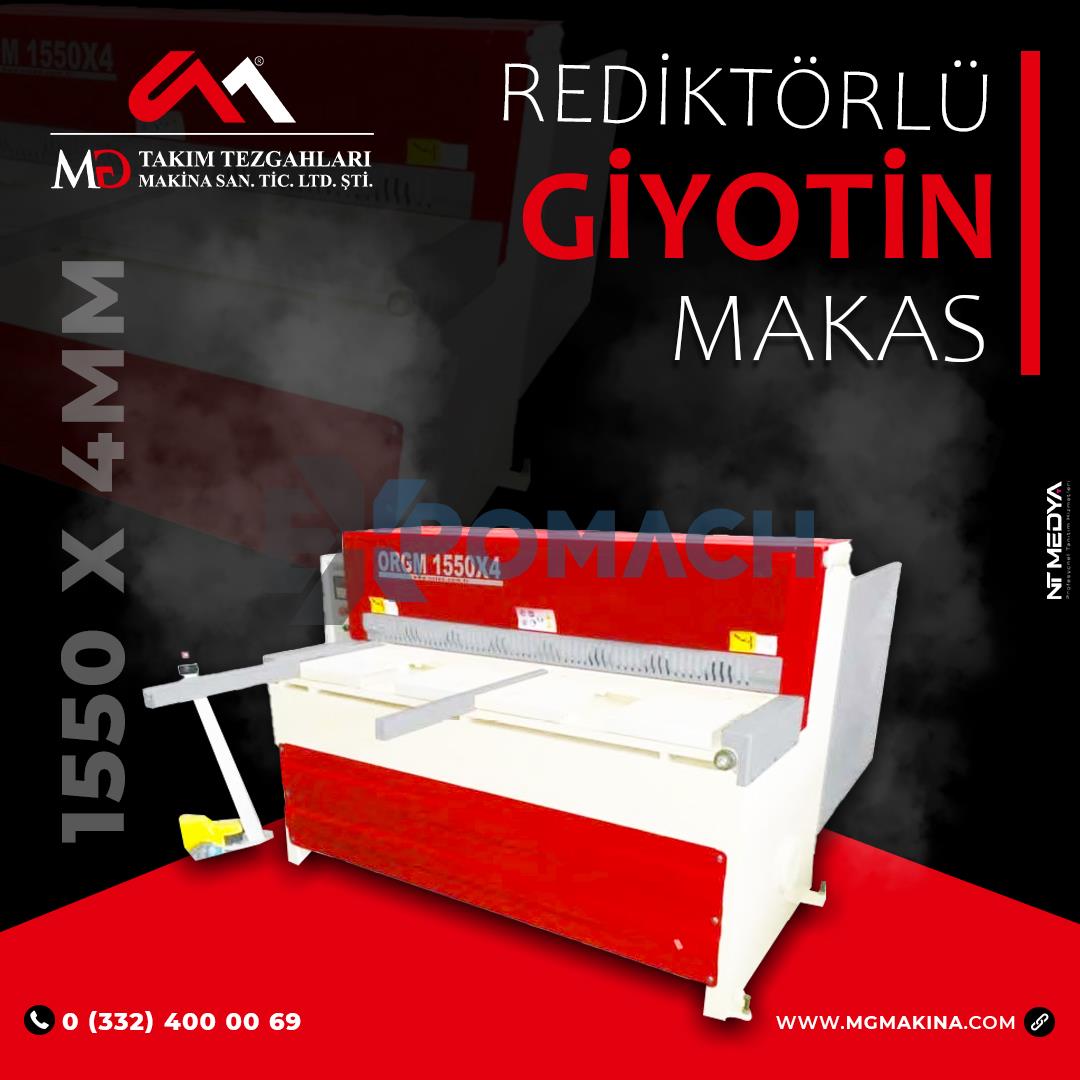 LRGM 1550 x 4mm Rediktörlü Giyotin Makas - Guillotine Machines