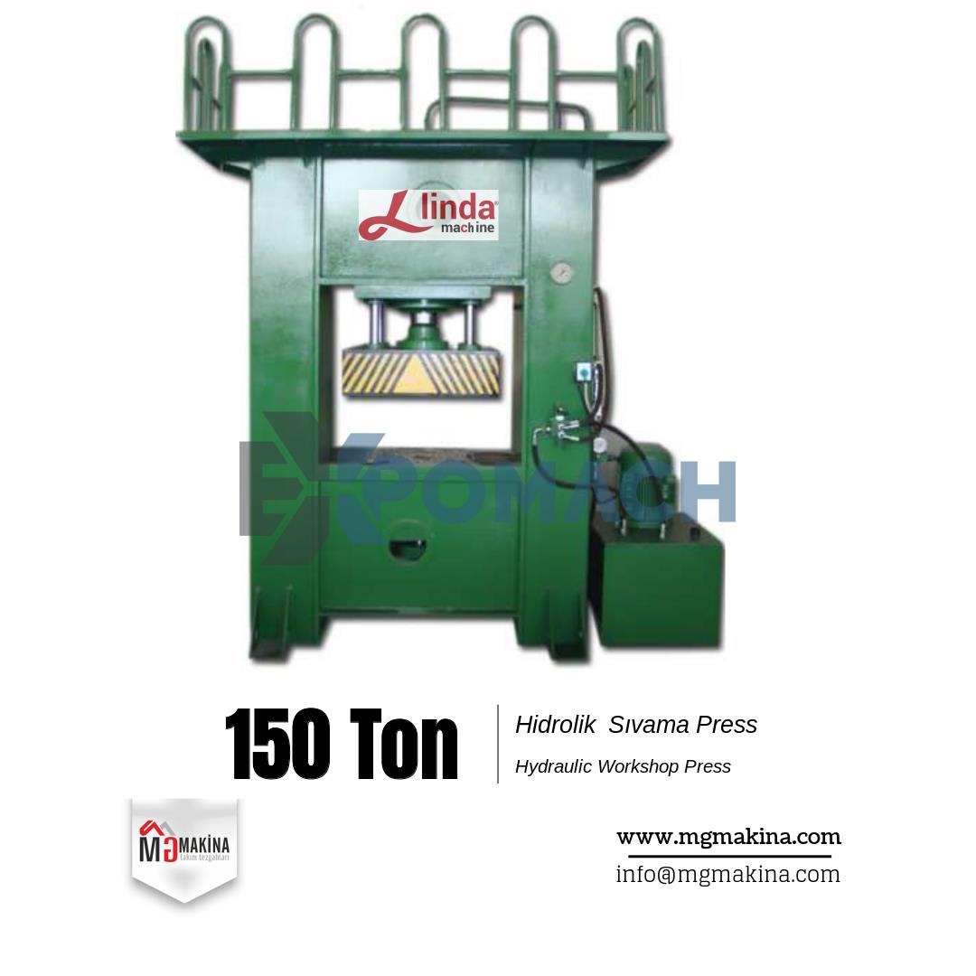 150 Ton Hidrolik  Sıvama Press Linda Machine Marka - Hydraulıc Workshop Press